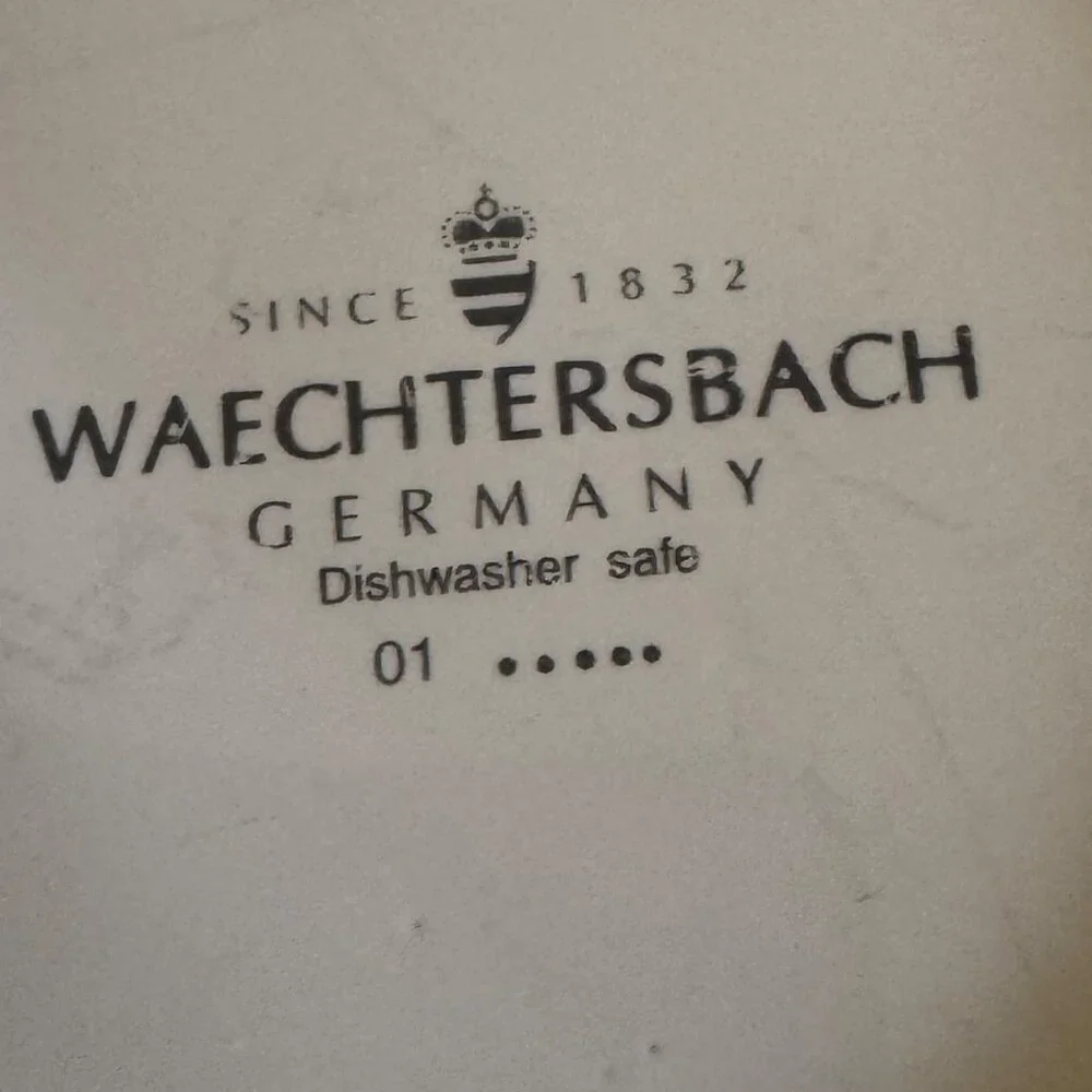 Vintage Waechtersbach Cat Food Water Bowl Ceramic Multiple languages Graphics